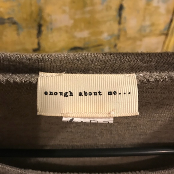 “enough about me” Cross-crossed Front Sweater - Picture 2 of 2